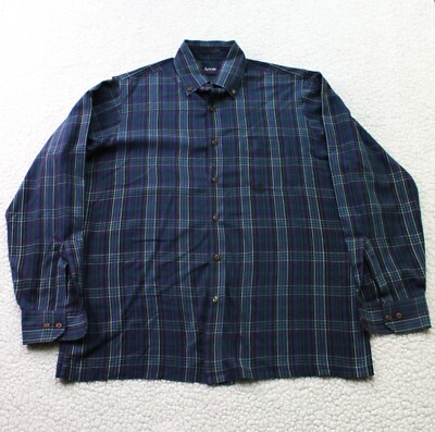 Arrow Sportswear Plaid Vintage Button Down Shirt Men's MEDIUM Long Sleeve