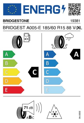 Gomme 4 stagioni 185/60 R15 88V Bridgestone Weather Control A005 EVO DOT RECENTI - Foto 4 di 5