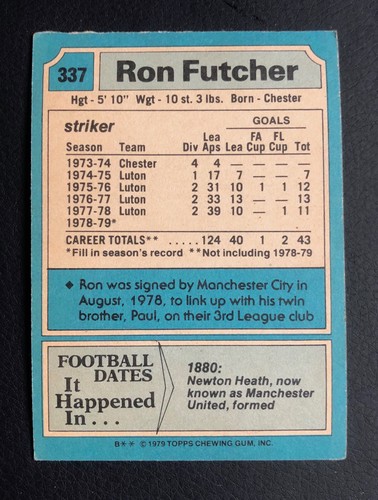 Topps Chewing Gum Football Cards 1979-80 Blue Backs - Picture 129 of 234