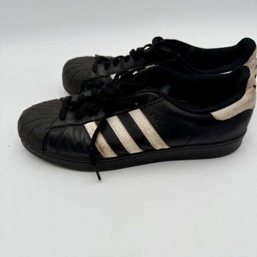 Adidas Superstar schwarz weiß Schuhe Herren 11 OG 3-Streifen gut getragen - Bild 4 von 6