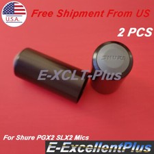 1Pair Mic Cordless Microphone Cup Battery Screw on Cap Cover For Shure PGX2 SLX2