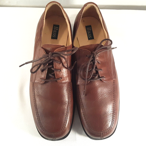 Scarpa elegante uomo Bass marrone 14 M Derby Oxford Field 2V57 pelle morbida tomaia carriera - Foto 2 di 12