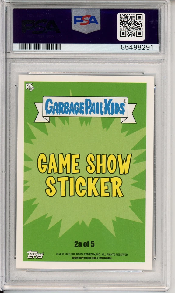 2016 TOPPS GPK GARBAGE PAIL KIDS VAIN VANNA WHITE SIGNED CARD PSA DNA AUTHENTIC - Image 2 of 2