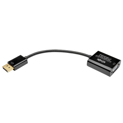 Tripp Lite 0.5FT DisplayPort Male to VGA HD15 Female Adapter Cable - Black - Picture 1 of 4