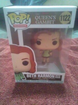 NETFLIX Funko Pop The Queens Gambit Beth Harmon with Rook 1122 Vinyl Figure