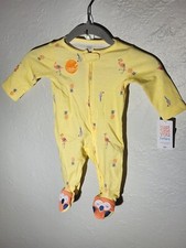Carter's Just One You Unisex 3M Footed Pajamas 2-Way Zipper bird's pineapples
