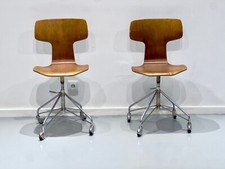 Set de 2 chaises pivotantes Modèle 3113 par Arne Jacobsen, Fritz Hansen, 1960s