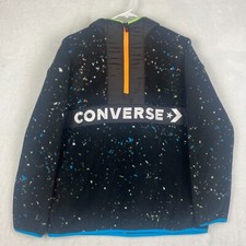 Converse Fleece Sweater Boys Youth Extra Large Black Pockets Hoodie Sweatshirt