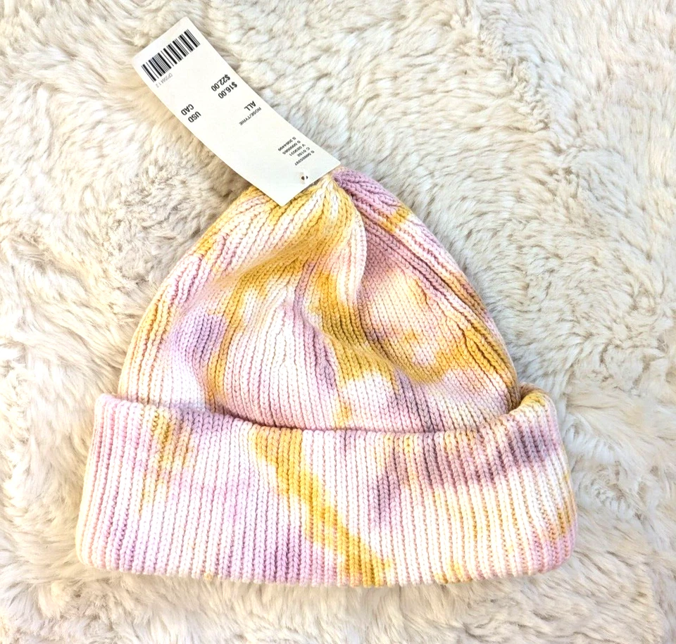 Urban Outfitters Gorro Mujer OS Tie Dye Tejido Suave Lote 2 Multi 100% Algodón Foto 4 de 4
