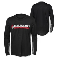 Outerstuff Portland Trail Blazers NBA Boys (4-7) Performance T-Shirt, Black