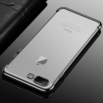 Apple iPhone 7 Plus Hülle Case Handy Cover Schutz Etui Schutzhülle Bumper Silber