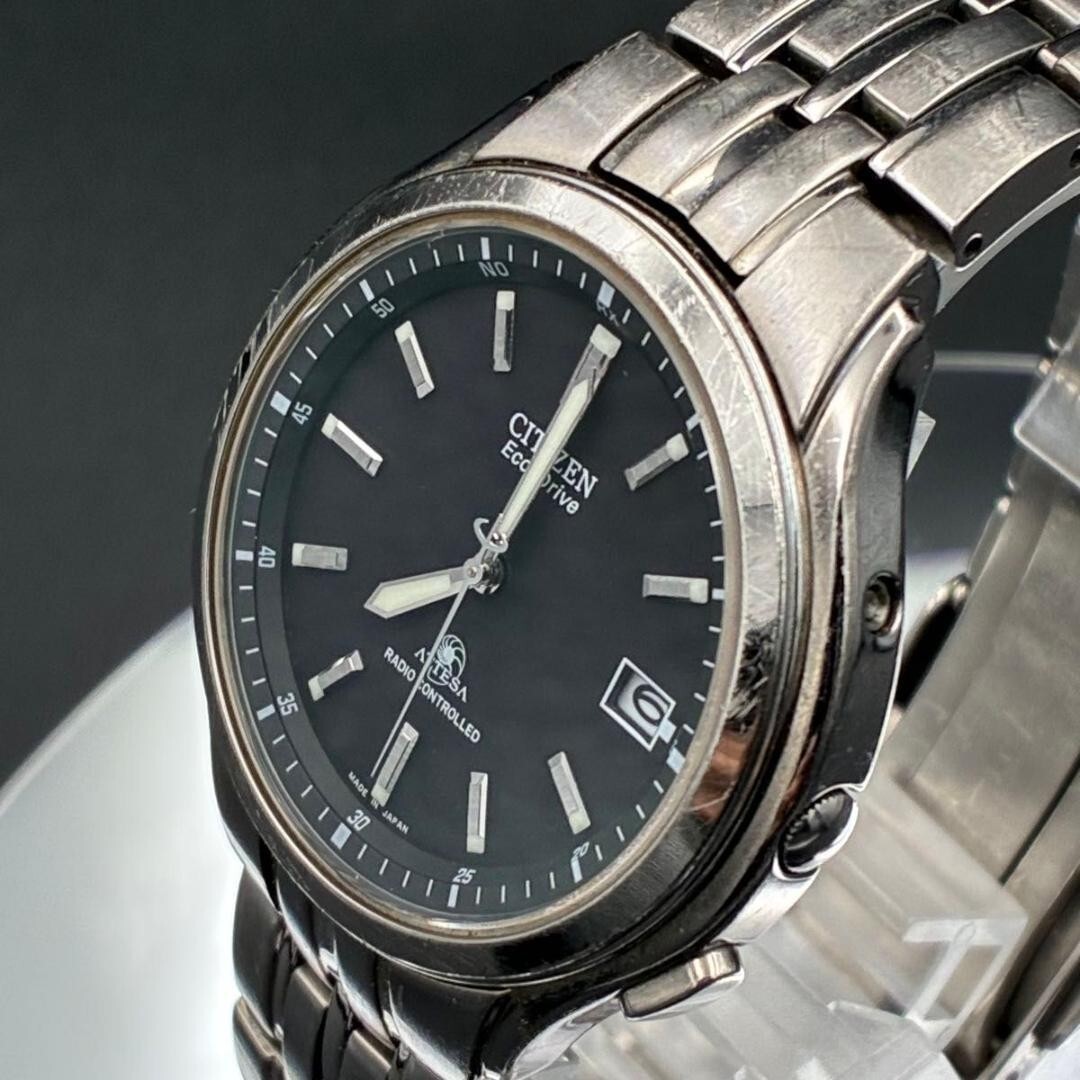 CITIZEN ATTESA シチズン アテッサ H415-T008631 CITIZEN ATTESA H415-T008631 Eco-Drive Titanium Black Dial