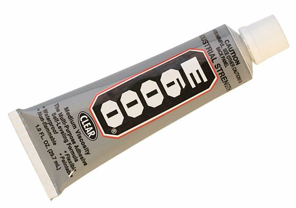 E6000 3.7 Oz Industrial Strength Adhesive Glue Clear W/ FREE TIP 