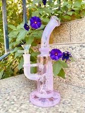 10inch Premium Hookah Glass Water  Bong  Percolator Shower Bend Phoenix Love💗