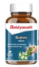 Baidyanath Brahmi Bati - Memory Booster and Helps Relieve Stress - 60 Tablets