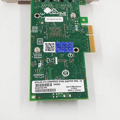 Intel X550-T2 10Gb Ethernet Converged PCIe Network Adapter