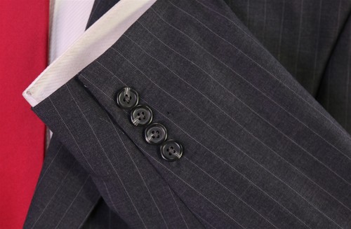 Lauren Ralph Lauren Gray Pinstripe 2-Btn Wool Suit 43R 42R - Picture 6 of 10