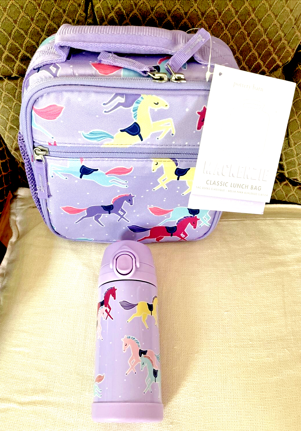 PONY Scuola Ceramica Fienile Disney Lunch Box Borsa Viaggio +ACQUA Unicorno Regalo Bambina ?.