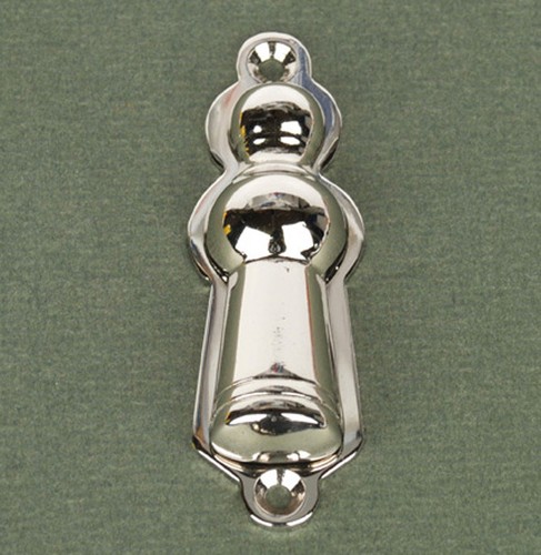 Traditional Antique Victorian Escutcheon Key Hole Cover - Solid Brass - Nickel - Picture 9 of 49