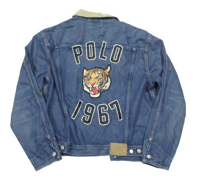 DENIM&SUPPLY RALPH LAUREN スタジャン タイガー 希少 Polo Ralph Lauren Big & Tall Blue Tiger Patch Corduroy Collar