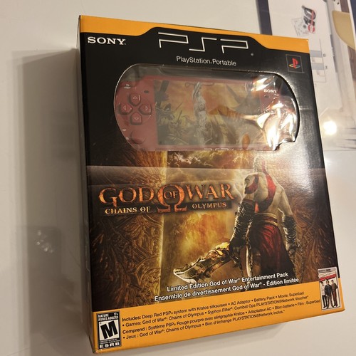 Sony PSP 2000 God of War Entertainment Pack 64MB Red Handheld System ...