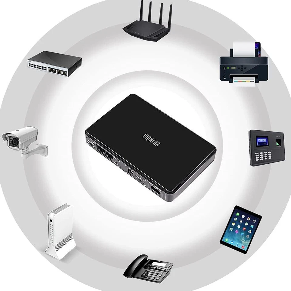 Mini UPS Batteria power bank 20.000mAh per Modem Router Telecamere e Altro