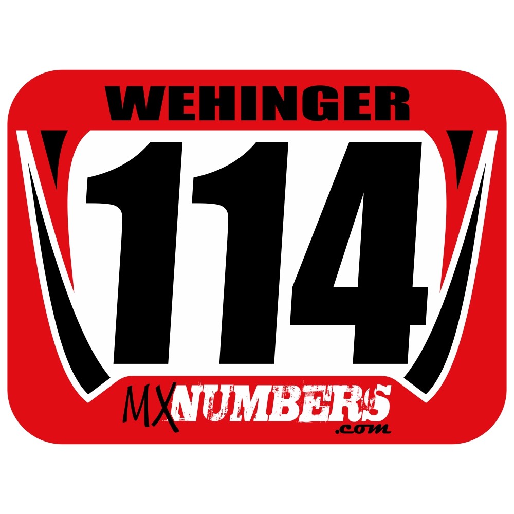 Dirt Bike Number Name Plate Mini Decals Stickers Flat Track Race Pro