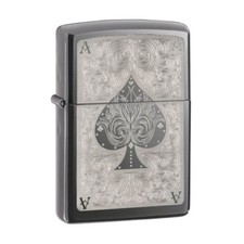 BRIQUET ZIPPO ESSENCE NEUF - AS DE PIQUE FILIGRANE ( Original , Tempete )