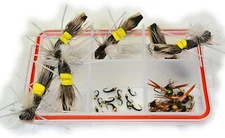 30 Flies - Hopper Dropper Fly Fishing Assortment - Mustad Signature Hooks