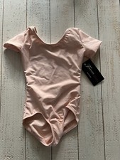 Theatricals Dancewear Leotard Bodysuit Short Sleeve Pink New Girl Size 7-8 Child
