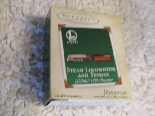 2005 Hallmark Mini Lionel 1939 Hiawatha Steam Engine & Tender 2-Piece Set  