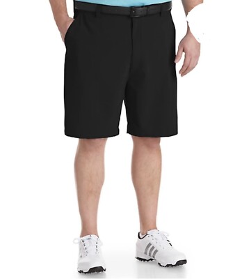 Reebok Men s Golf Shorts Speedwick 46 Black Flat Front Chino Stretch DXL NEW