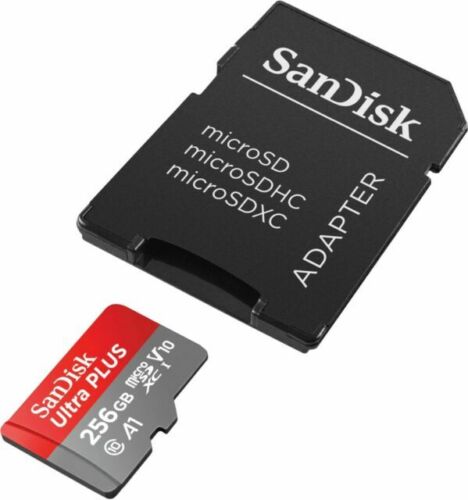 SanDisk Ultra Plus 256GB MicroSDXC UHS-I Card with Adapter - Afbeelding 1 van 1