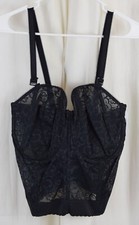 GODDESS womens Lace Bustier Bra Black Size 38FF