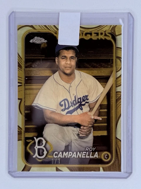2024 Topps Chrome Gilded Collection Roy Campanella Superfractor 1/1 Dodgers HOF