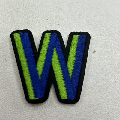 W Capital Letter Initial  W  Small Patch Colorful Multi-Color T086