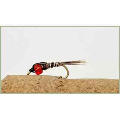 Pheasant Tail Nymphs, 6 x Red Hotheads, Size Choice, Fishing flies, Trout
