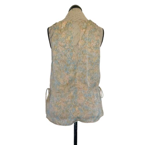 H&M Womens Blouse Top Size XS Halter Peplum Floral Beachy Bohowestern Coastal - Picture 3 of 10