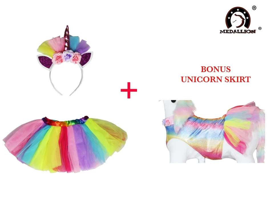 МЕДАЛЬОН Прогулка Поездка На Лошади Качающийся Пони Маленький Радужный Единорог Возраст 3-6 Лет - Изображение 4 из 4