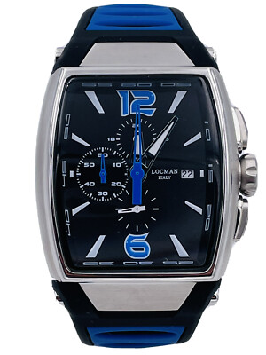 Locman Tremila Chrono 550BL/498 Titan Und Gummi Uhr Stark Reduziert Neu