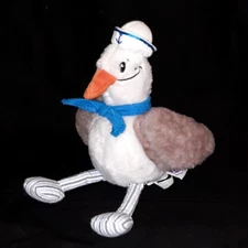 2018 The Preppy Pelican Sammy Seagull Sailor Bird Plush Stuffed Bean Bag Toy 10"