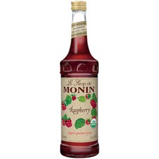 Monin Organic Raspberry Flavoring / Fruit Syrup 750 mL 544SYPAO040B