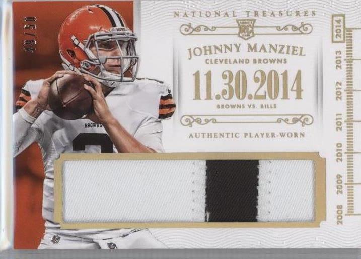Johnny Manziel Football Cleveland Browns Sports Trading Cards for