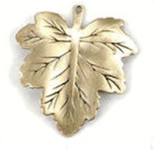 3 Antiqued Gold 24x26mm Maple Leaf Pendant Charms Leaves 