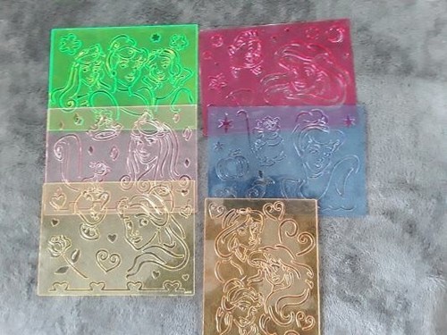 VINTAGE SET OF 3 DISNEY PRINCESS FIGURINE CHILDREN'S RUBBER STAMPS & Extras - Picture 2 of 4
