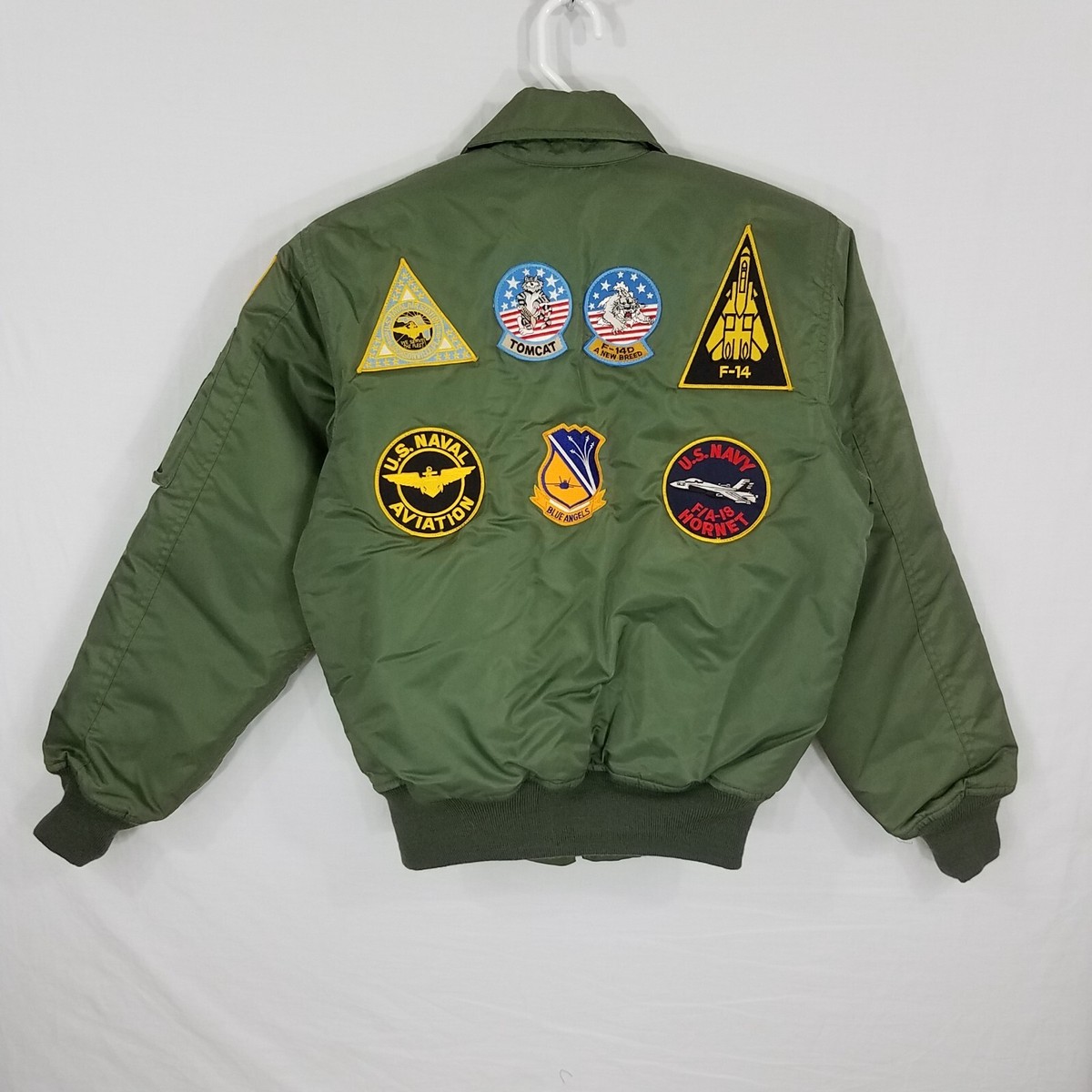 Vtg Military Jacket Flyer's CWU 45-P Insulated 10 Patches