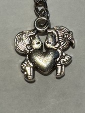 Kissing Boy Girl Heart Couples Keyring Set Lovers Keychain cute bag Charm