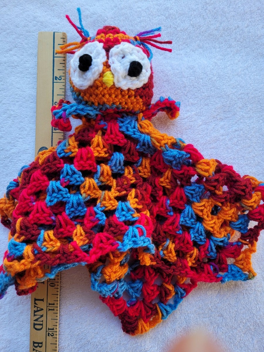 New Crocheted Owl Lovey Blanket Toy for Baby