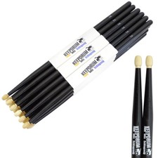 keepdrum 5AB Black Hickory Drumsticks Schwarz...