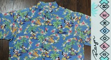 RARE Vtg REYN SPOONER Hawaiian Button-Down Shirt Disney Mickey Mouse Print XL